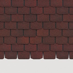 Гибкая черепица STANDARD, КРОНА, Красный