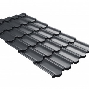 Металлочерепица Kvinta Plus 3D c 3D резом Drap RAL 7024